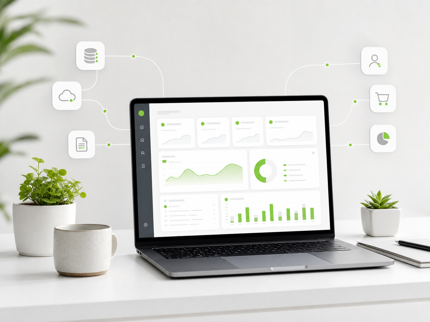 Maatwerk softwareportal met gekoppelde bedrijfssystemen